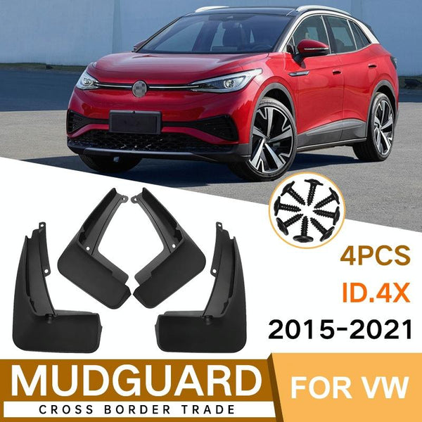 For Volkswagen Id.4X 2015 2023 4Pcs / Set Car Auto Soft Plastic Splash Flaps Fender Guard Fenders & Mud Guards