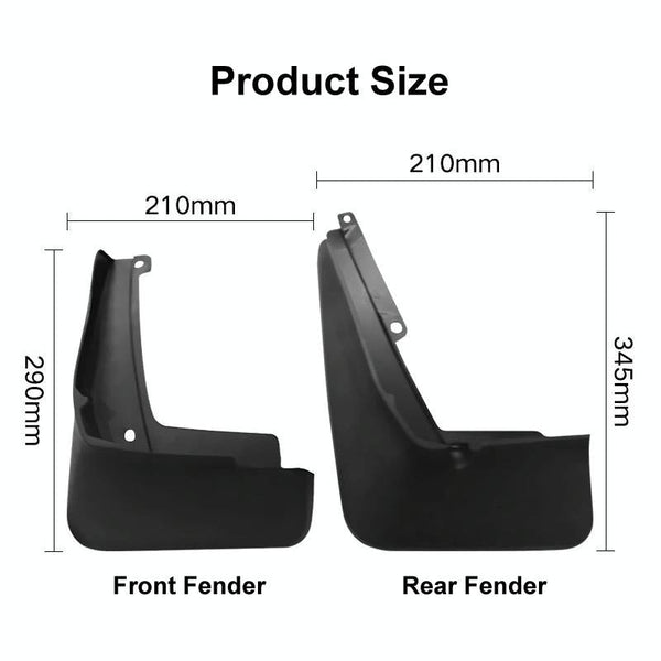For Volkswagen Id.4X 2015 2023 4Pcs / Set Car Auto Soft Plastic Splash Flaps Fender Guard Fenders & Mud Guards