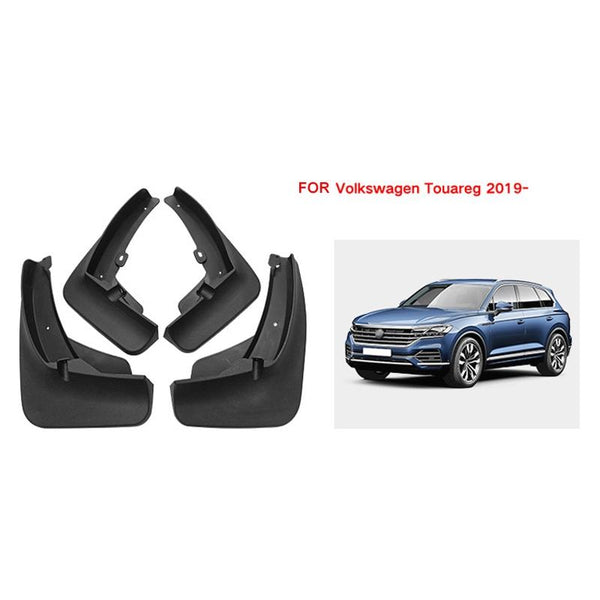 For Volkswagen Touareg 2019 4Pcs / Set Car Auto Soft Plastic Splash Flaps Fender Guard Fenders & Mud Guards