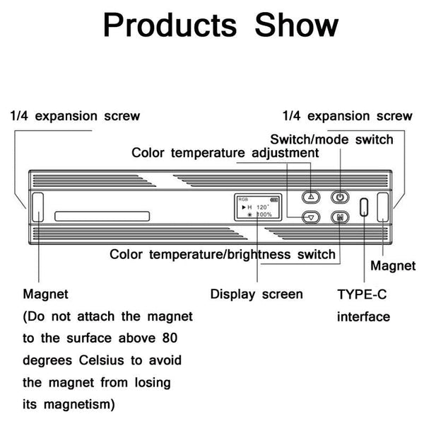 W200 Rgb Outdoor Photography Handheld Fill Light Led Atmosphere Stick Selfie Sticks