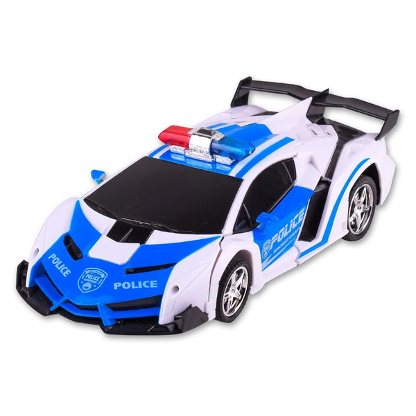 Remote Control Police Car 4 Channels Deformable Toy Remote Controlled Toys
