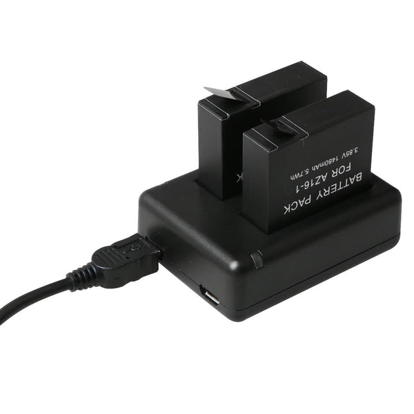 Usb Dual Battery Charger For Xiaomi Xiaoyi Ii 4K Camera Placeholder