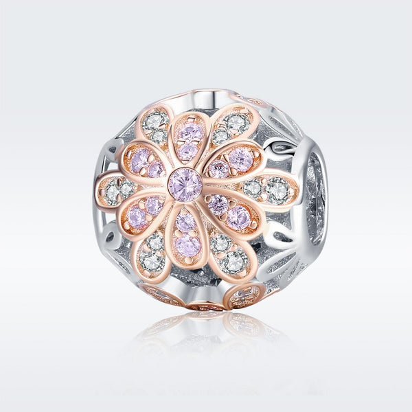 925 Sterling Silver Flower Stamen Diamond Beads For Diy Bracelets Charms & Pendants