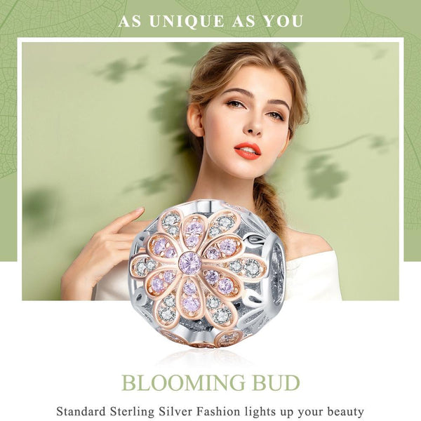 925 Sterling Silver Flower Stamen Diamond Beads For Diy Bracelets Charms & Pendants