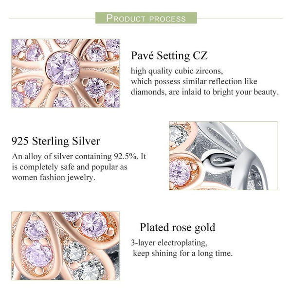 925 Sterling Silver Flower Stamen Diamond Beads For Diy Bracelets Charms & Pendants