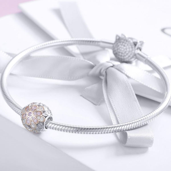 925 Sterling Silver Flower Stamen Diamond Beads For Diy Bracelets Charms & Pendants