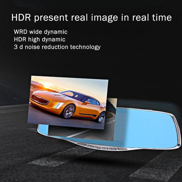 4.3 Hd 1080P Rearview Mirror Vehicle Dvr With Screen Display Mirrors