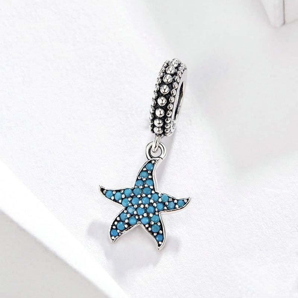 925 Sterling Silver Starfish Pendant Charm For Women's Diy Bracelets Charms & Pendants