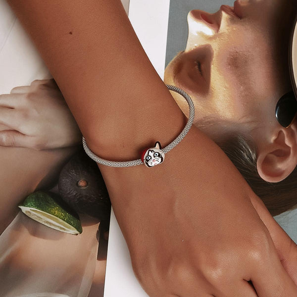 925 Sterling Silver Siamese Cat Bead For Diy Bracelet Or Necklace Bracelets