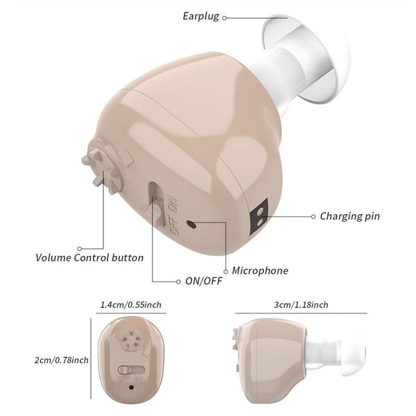 Rechargeable In Ear Sound Amplifier With Usb Charger Headphone Parts