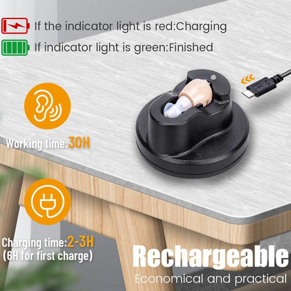 Rechargeable In Ear Sound Amplifier With Usb Charger Headphone Parts