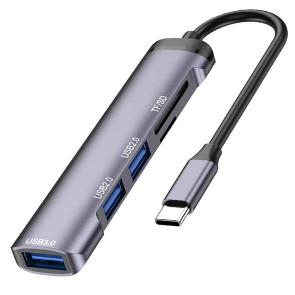 Type C Usb Hub With Usb2.0X2 Usb3.0 And Tf / Sd Card Slots Usb Cables Hubs & Adapters