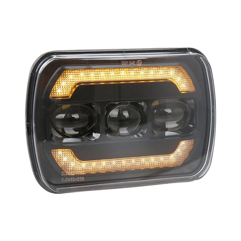 1 Pair 7 Inch Car Square Headlight Work Light Led Car Lights