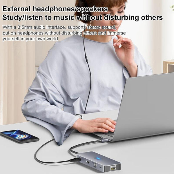 11 In Type C Docking Station With Usb Pd Sd / Tf Rj45 Vga Hdtv 3.5Mm Chargers & Docking Stations