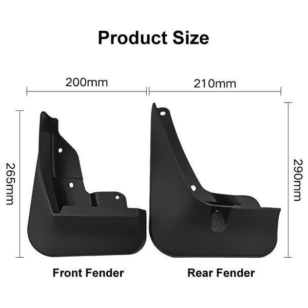 For Changan Uni K 2021 2022 4Pcs / Set Car Auto Soft Plastic Splash Flaps Fender Guard Fenders & Mud Guards