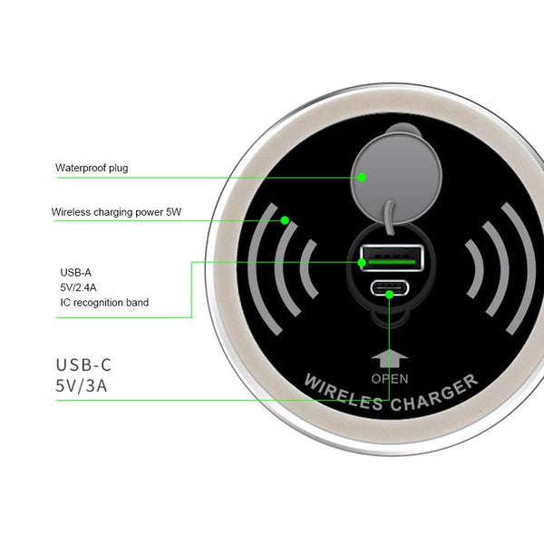 Wireless Charger With Pd+Usb Interface 1.2M Cable Chargers & Cradles