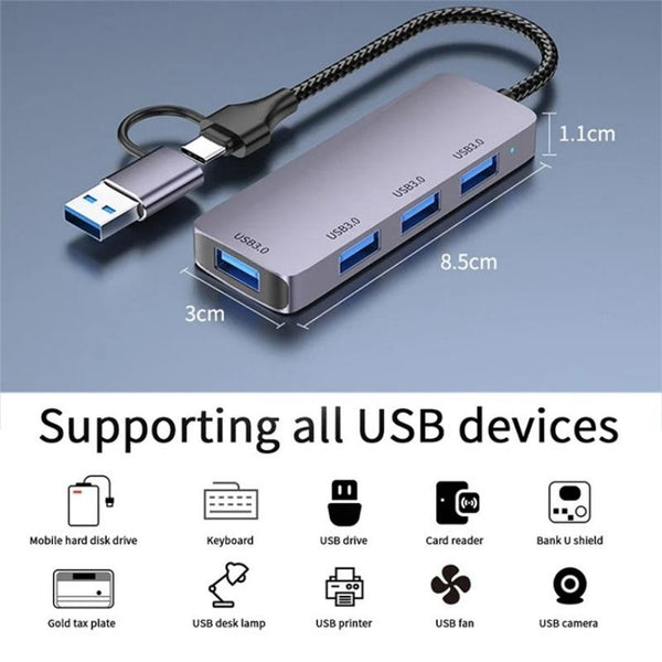 1 Sets Of Usb + Type C 3.0 Converter Hub For Laptop / Tablet Usb Cables Hubs & Adapters