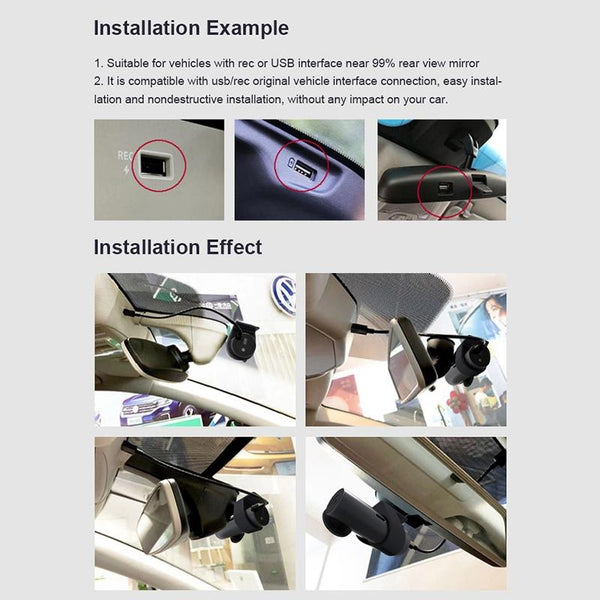 360 Degree Hidden Car Wifi Driving Recorder With Single Camera Rear View Monitors/Cams & Kits