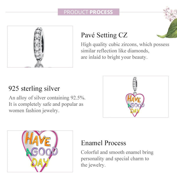 925 Sterling Silver Diy Heart Pendant For Bracelet Or Necklace Charms & Pendants