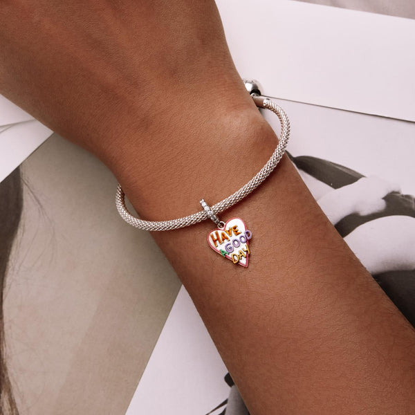 925 Sterling Silver Diy Heart Pendant For Bracelet Or Necklace Charms & Pendants