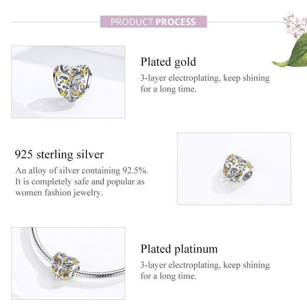 925 Sterling Silver Tree Of Life Beads For Diy Bracelets Charms & Pendants