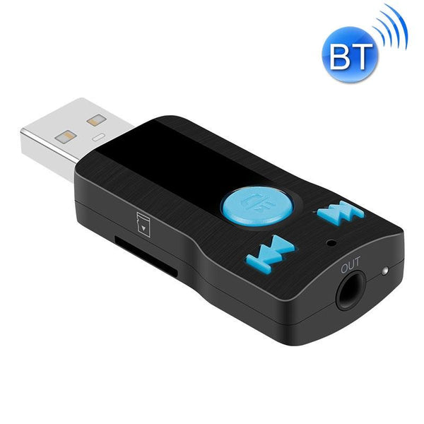 Mini Usb Bluetooth Receiver Mp3 Player With Mic & Audio Cable Handsfree Aux Output 32Gb Sd / Tf Card Dual Usb Port Ipods & Mp3 Players