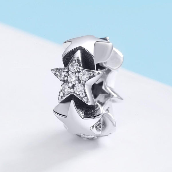Veile Studios 1 Sets Of 925 Sterling Silver Zircon Inlaid Star Necklace / Bracelet Pendant Necklaces & Pendants