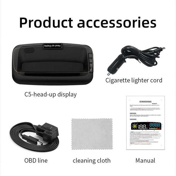 Car Hud Head Up Display Water Temperature / Vehicle Speed Voltage Other Instruments & Gauges
