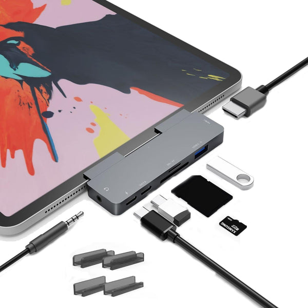 7 In 1 Docking Station For Ipad Pro Hdmi 4K Audio Sd / Tf Usb 3.0 C Pd Laptop Power Adapters/Chargers