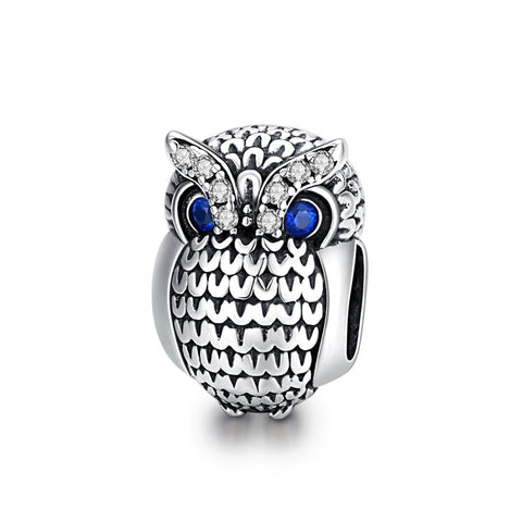 925 Sterling Silver Owl Beads For Diy Bracelets & Necklaces Charms & Pendants