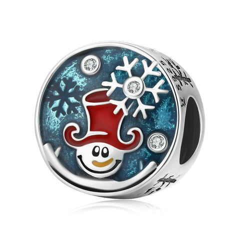 925 Sterling Silver Clown Snowman Beads For Diy Bracelets & Necklaces Charms & Pendants