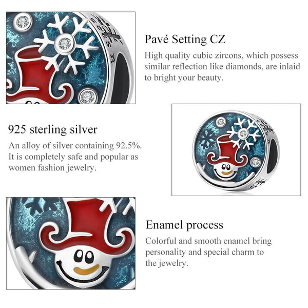 925 Sterling Silver Clown Snowman Beads For Diy Bracelets & Necklaces Charms & Pendants