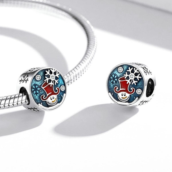 925 Sterling Silver Clown Snowman Beads For Diy Bracelets & Necklaces Charms & Pendants