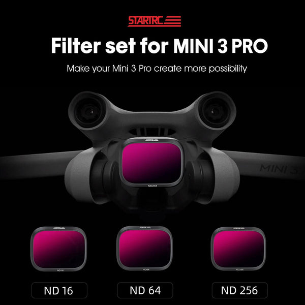 3 In 1 Lens Filter For Dji Mini Pro Nd16 Nd64 Nd256 Camera Drone Accessories