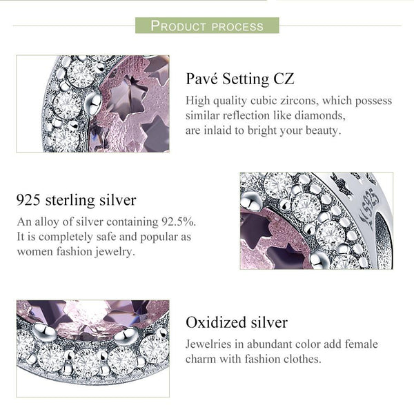 925 Sterling Silver Starry Sky Beads For Diy Bracelets & Necklaces Charms & Pendants