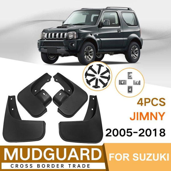 For Suzuki Jimny 2005 2018 4Pcs / Set Car Auto Soft Plastic Splash Flaps Fender Guard Fenders & Mud Guards