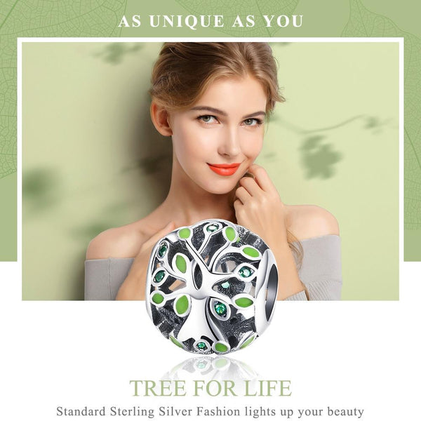 925 Sterling Silver Tree Of Life Bracelet Charm Charms & Pendants