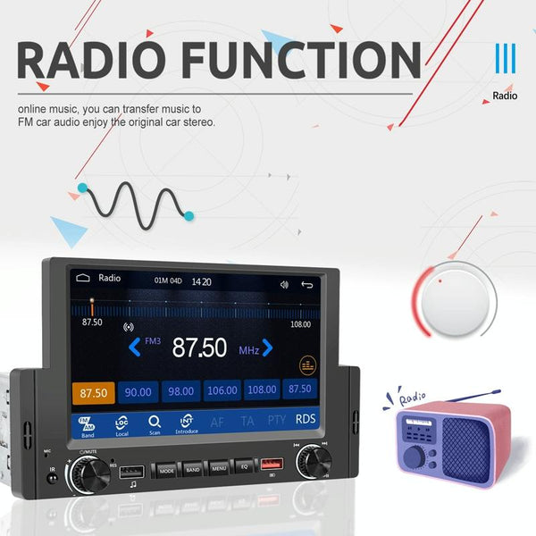 6.2 Inch Single Butt Carplay Monitor Universal Wired Mp5 Player Rear View Monitors/Cams & Kits