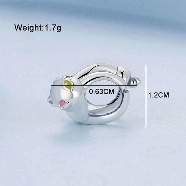 925 Sterling Silver White Cat Beaded Bracelet Bsc520 Sr Charms & Pendants