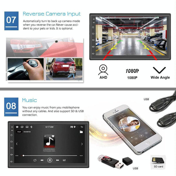 9 Inch Android Wifi Car Navigation Reversing Video Player 2 + 32G Other Car Video
