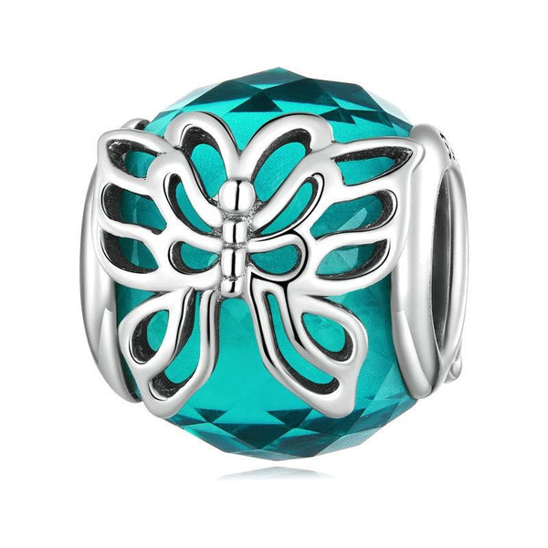 925 Sterling Silver Butterfly Bracelet With Insect Pattern Beads Charms & Pendants