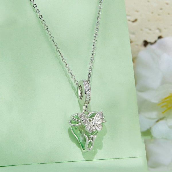925 Sterling Silver Green Butterfly Pendant For Diy Bracelets Charms & Pendants