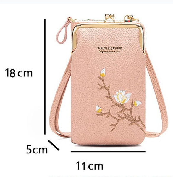 Pu Leather Single Shoulder Phone Bag Wallet Waterproof Large Capacity Handbag Women's Bags & Handbags
