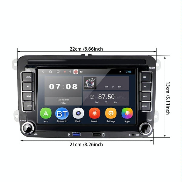 7 Inch Android 10.0 Car Multimedia Player Navigation Bluetooth Reversing Integrated + 16G Other Car Video