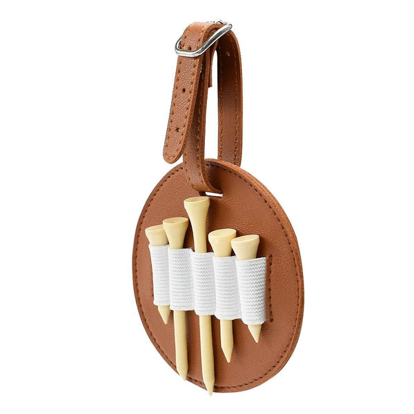 Double Sided Leather Golf Spike Insert Bag Outdoor Waist Hanging Storage Double Sided Black Other Golf Accessories