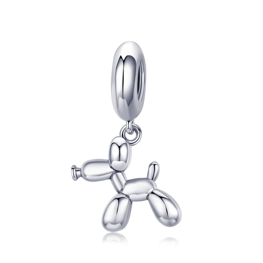 925 Sterling Silver Balloon Dog Charm For Diy Bracelets Style Bead Charms & Pendants