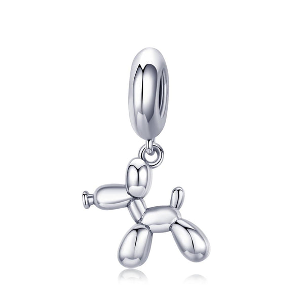 925 Sterling Silver Balloon Dog Charm For Diy Bracelets Style Bead Charms & Pendants
