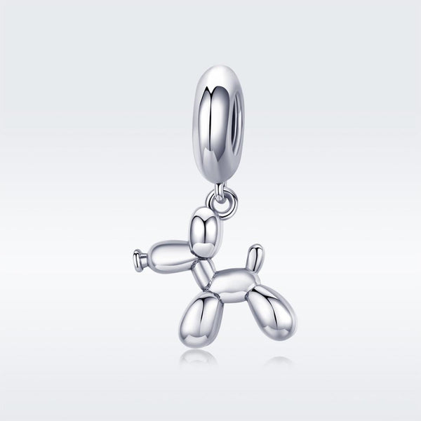 925 Sterling Silver Balloon Dog Charm For Diy Bracelets Style Bead Charms & Pendants