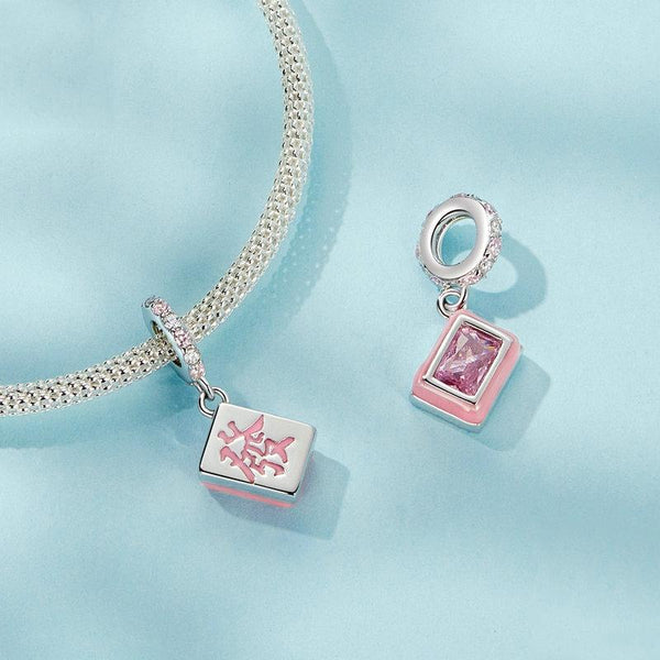 925 Sterling Silver Fortune Mahjong Diy Pendant Charms & Pendants