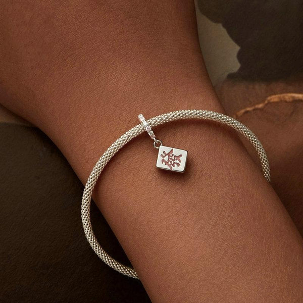 925 Sterling Silver Fortune Mahjong Diy Pendant Charms & Pendants